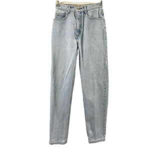 Vintage Guess Jeans Girls Sz 14 Light Wash Denim Straight Holes Distress Hi Rise